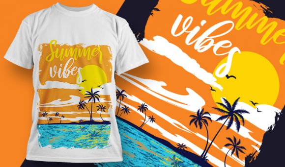 Summer vibes T-shirt design 2001 1