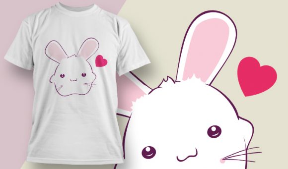 Cute bunny T-shirt design 2006 1