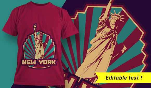 New York Statue of Liberty T-shirt design 2010 1