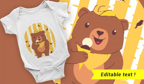 Bear cub T-shirt design 2026 1