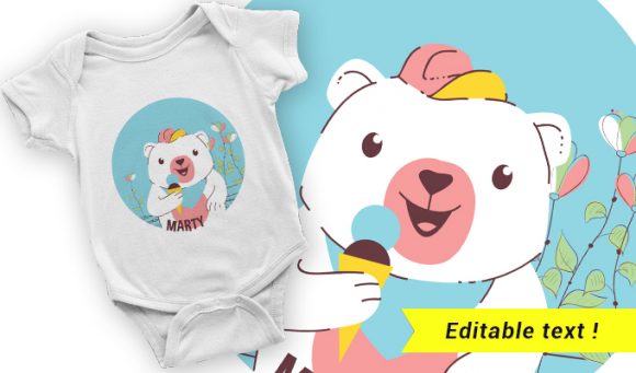 Bear cub T-shirt design 2027 1