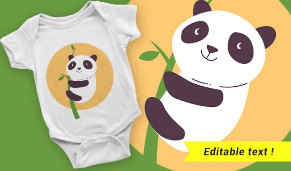 Panda T-shirt design 2044 1