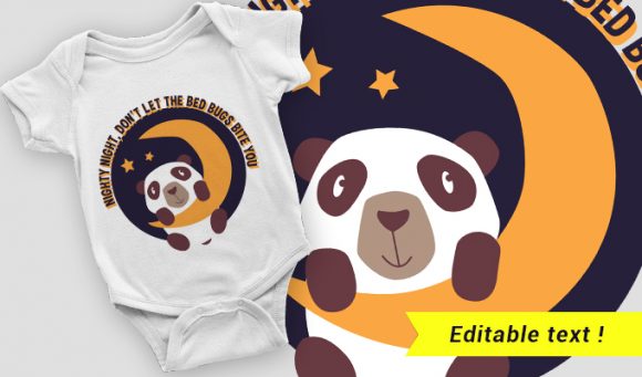 Baby panda T-shirt design 2054 1