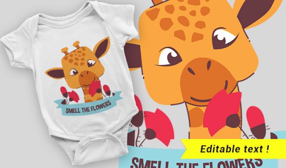 Baby giraffe T-shirt design 2063 1
