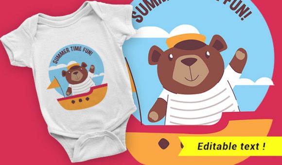 Baby bear T-shirt design 2072 1