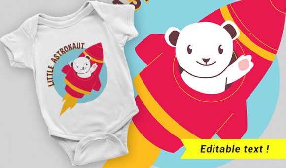 Baby polar bear T-shirt design 2098 1