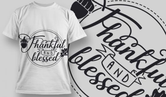 2117 Thankful and Blessed SVG Quote 1