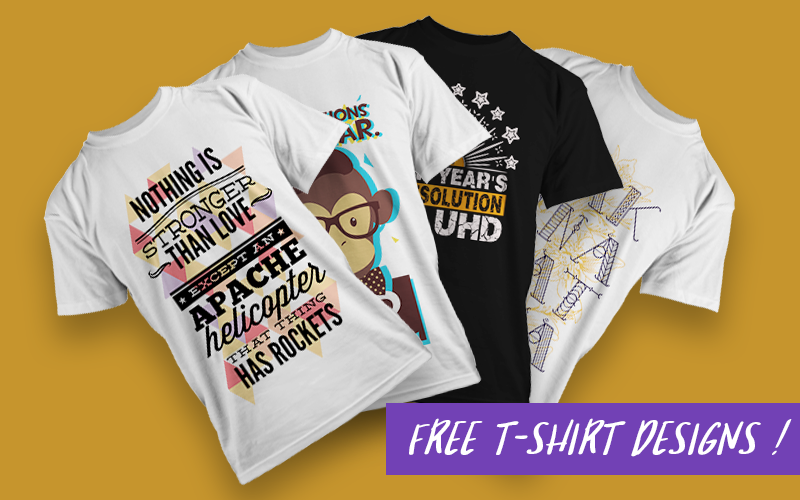 The Free Vector T-shirt Designs Mega Set 1