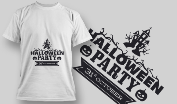 2222 Halloween Party 2 T-Shirt Design 1