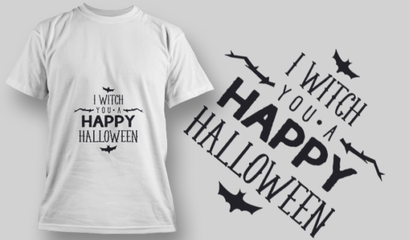2230 I With You A Happy Halloween T-Shirt Design 1