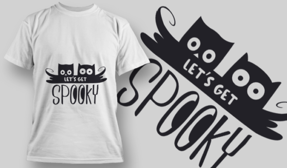 2234 Let'S Get Spooky T-Shirt Design 1
