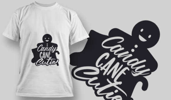 2250 Candy Cane Cutie T-Shirt Design 1