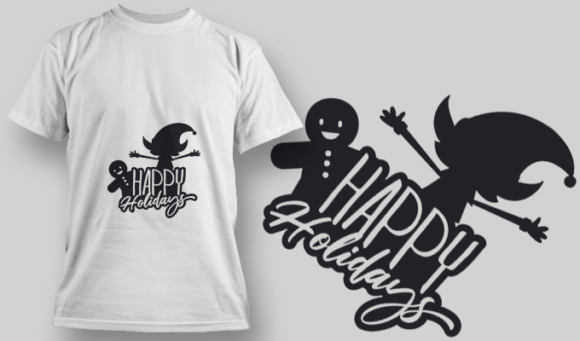 2255 Happy Holidays T-Shirt Design 1
