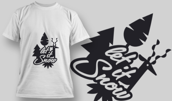 2266 Let It Snow 3 T-Shirt Design 1