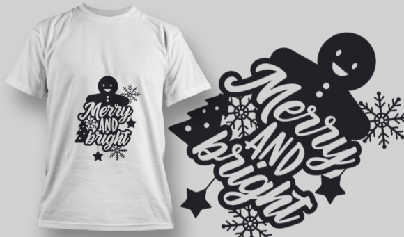 2272 Merry And Bright 2 T-Shirt Design 1