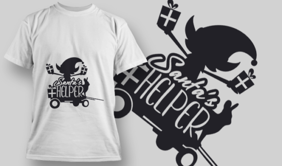 2284 Santa'S Helper T-Shirt Design 1