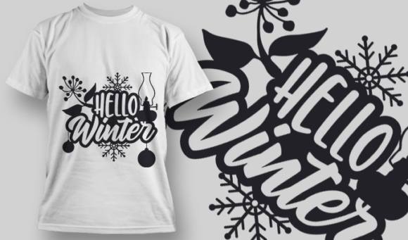 2312 Hello Winter T-Shirt Design 1