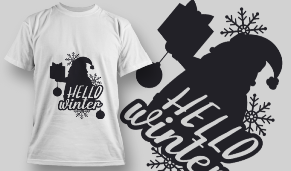 2314 Hello Winter T-Shirt Design 1