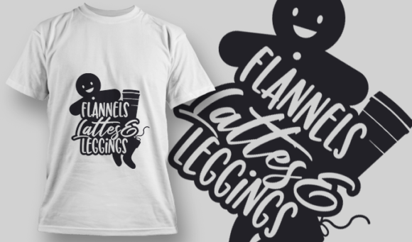 2320 Flannels Lattes & Leggings T-Shirt Design 1