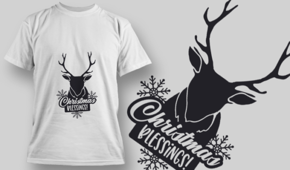 2328 Christmas Blessings! T-Shirt Design 1