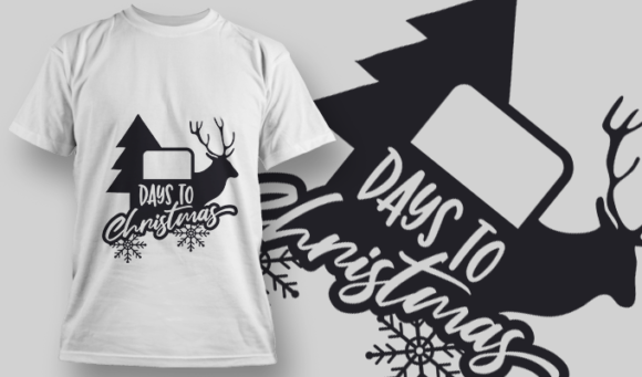 2335 Days To Christmas T-Shirt Design 1