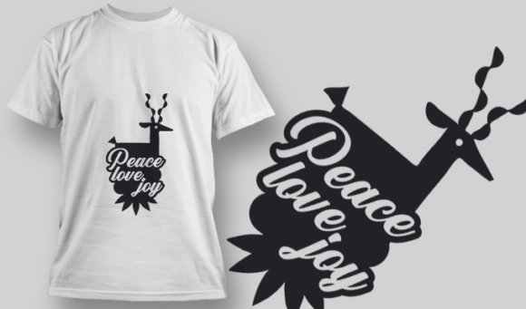 2336 Peace Love Joy T-Shirt Design 1