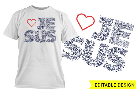 Love Jesus Editable design template