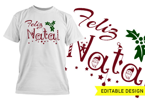 Feliz Natal design template T-shirt Design 1
