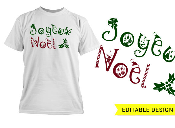 Joyeux Noel design template T-shirt Design 1