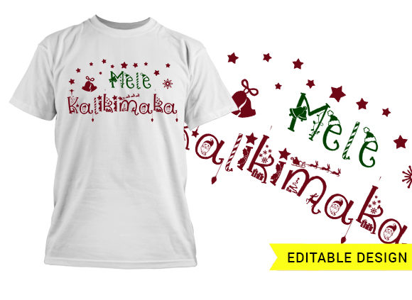 Mele Kalikimaka design template T-shirt Design 1