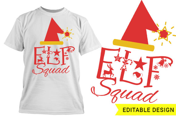Elf Squad Design Template T-shirt Design 1