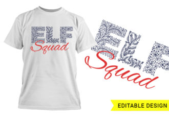 elf squad editable template