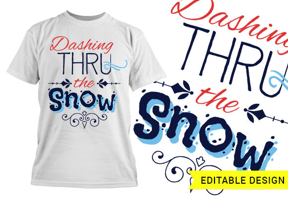Dashing thru the snow editable design template
