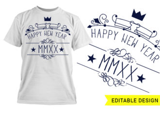 Happy new year 2020 MMXX design template
