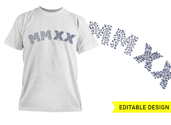 MMXX 2020 editable graphic design template T-shirt Design - Designious