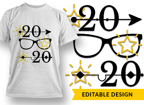 2020 Perfect Vision and New Year T-shirt Design 1