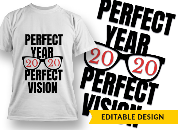 2020 Perfect Year, Perfect Vision T-shirt Design 1
