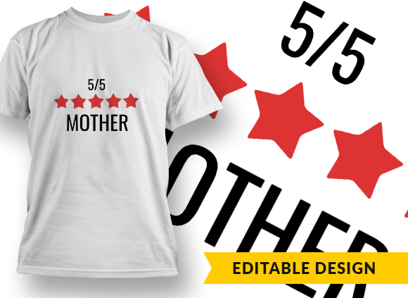 5-Star Mother T-shirt Design 1