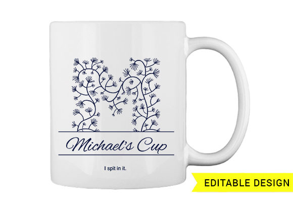 M letter monogram for mug printing T-shirt Design 1