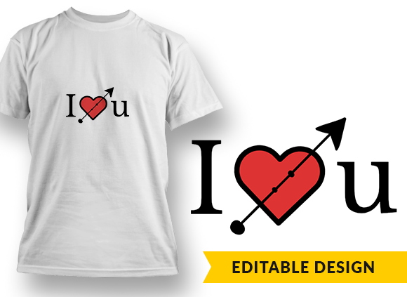 I Heart U T-shirt Design 1
