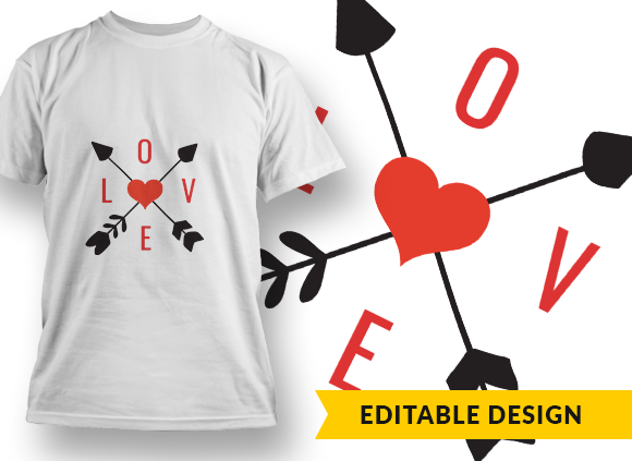 LOVE Monogram T-shirt Design 1