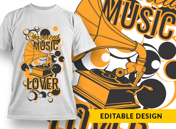 Classical Music Lover - T-shirt Design 1