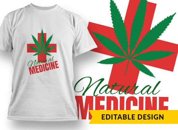 Natural Medicine Design Template - T-shirt Design 1
