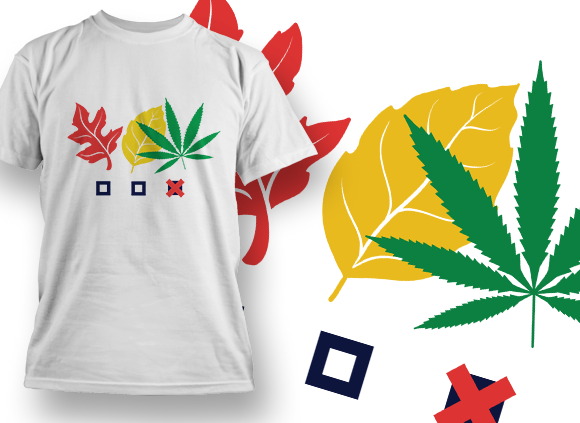 Three Leaves - T-shirt Design 1