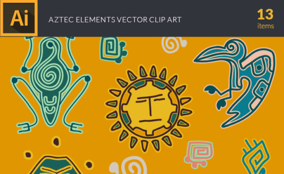 Aztec Elements Vector Pack 1