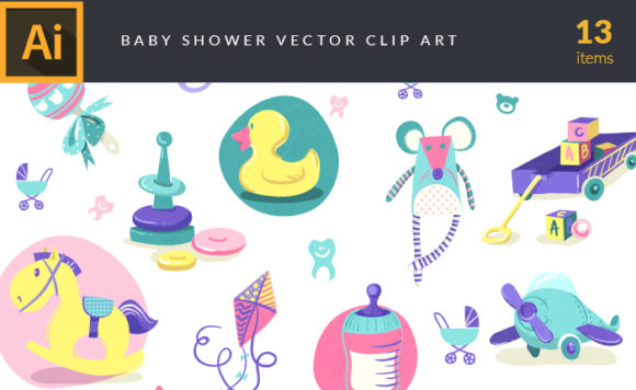 Baby Shower Vector Pack 1
