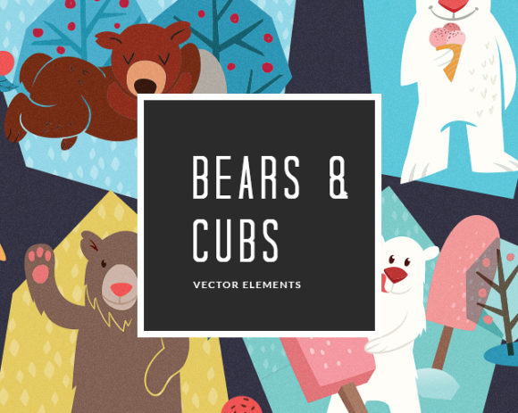 Bears Cubs 11 Vector Pack 1