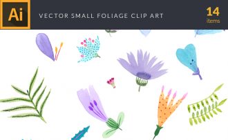 Foliage Tiny Flowers | Vector Pack