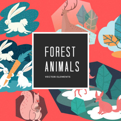 Illustrated Forest Animals | Vector Pack - Designious