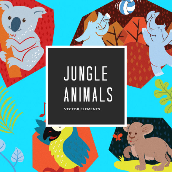 Colorful Jungle Animals | Vector Pack
